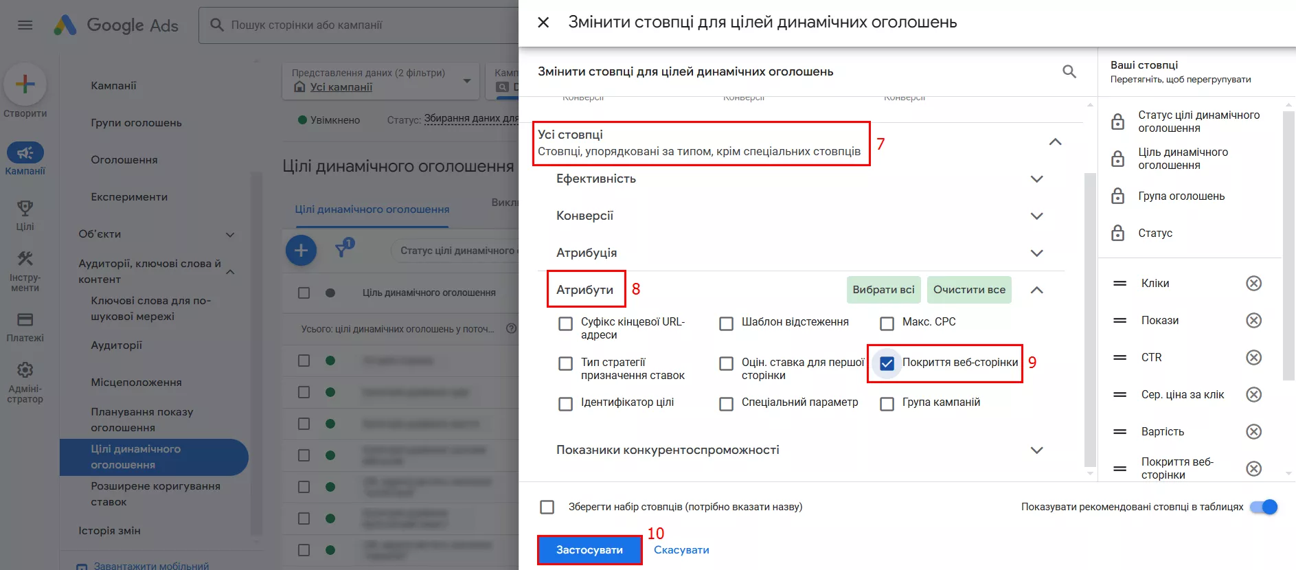 Аналіз показника &laquo;Покриття вебсайту&raquo;