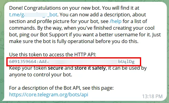 Токен бота