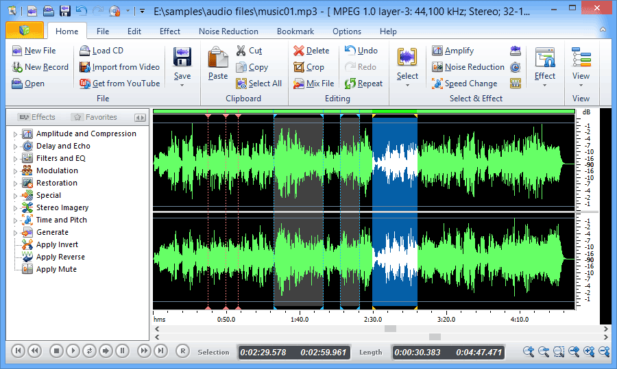 Free Audio Editor — бесплатная программа для обработки аудио