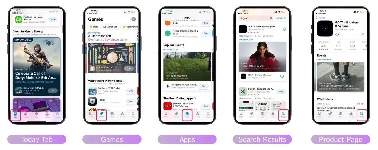 Приклад розміщення In-App Events в App Store
