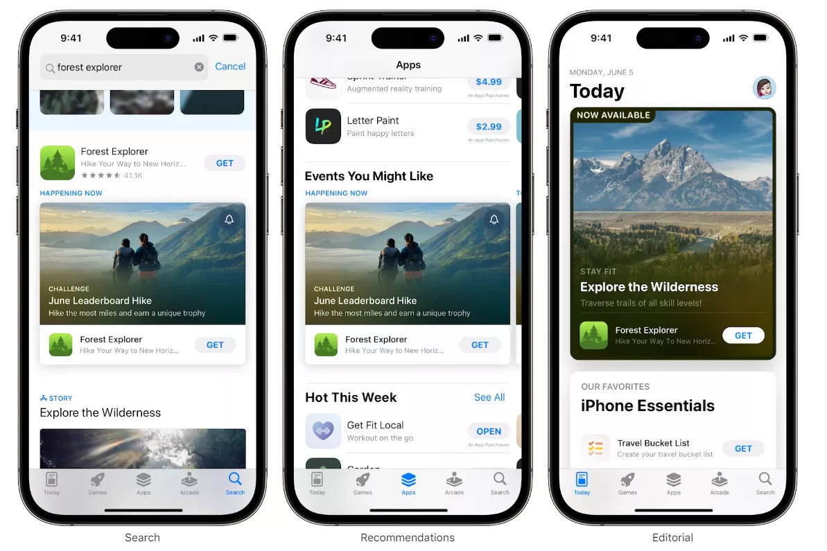 In-app events