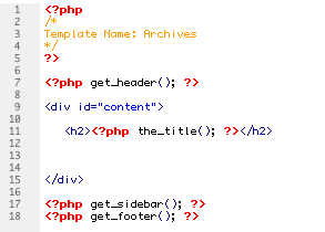 Скопируйте archives.php
