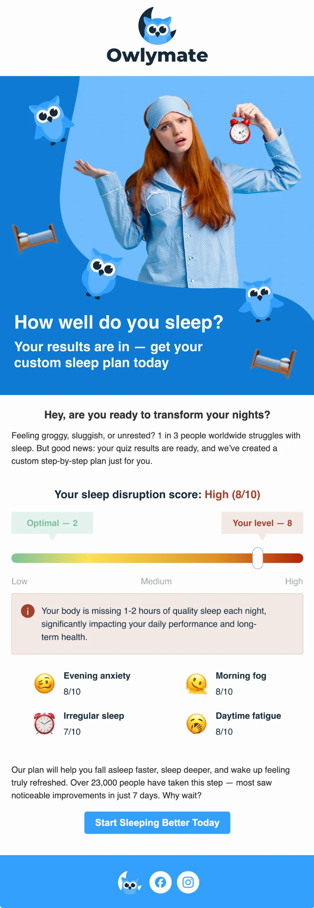 owlymate retention 72 години без сну перший лист ланцюжка