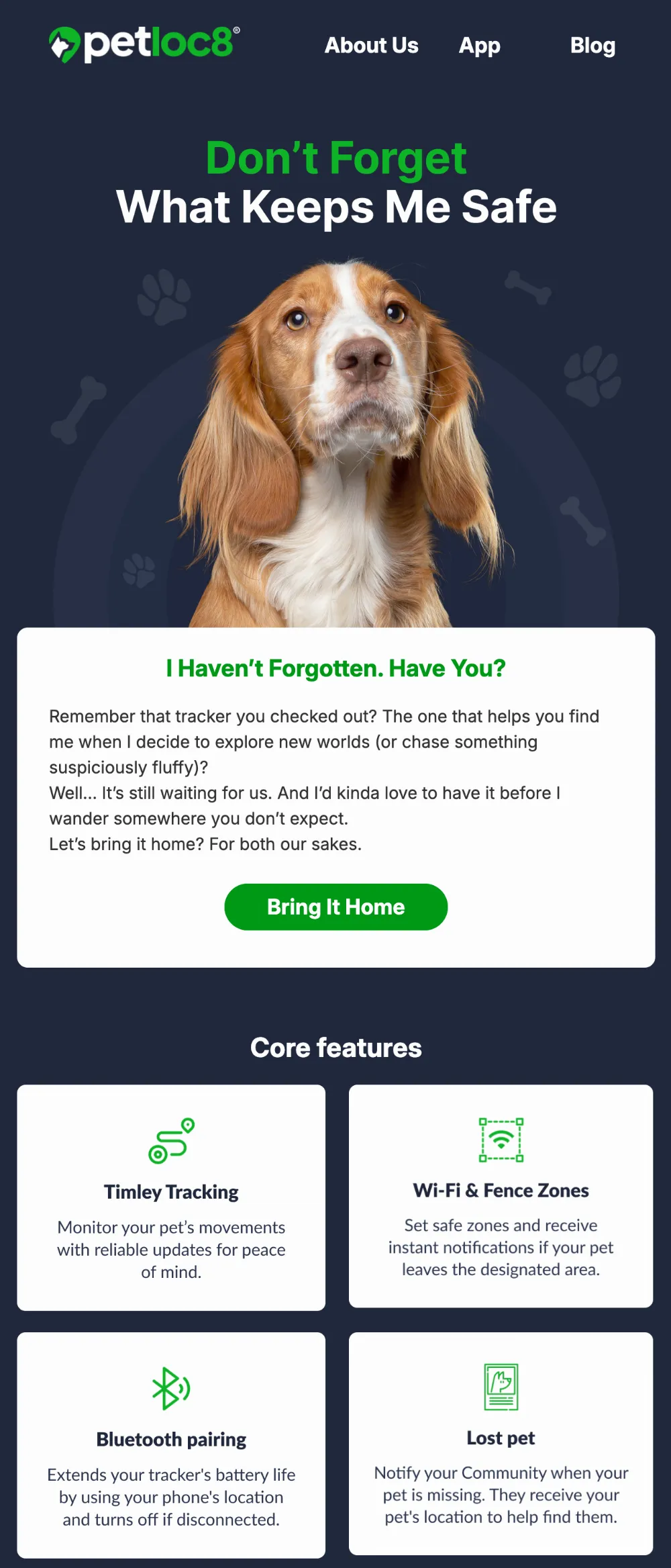 petloc8 retention нагадування про переглянуті товари