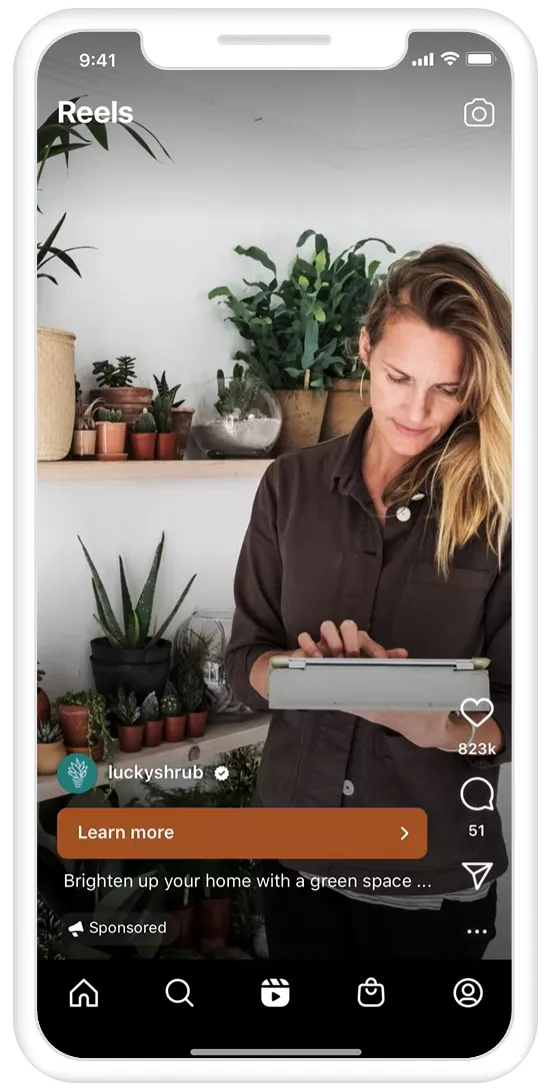 Одне зображення для Facebook Reels та Instagram Reels