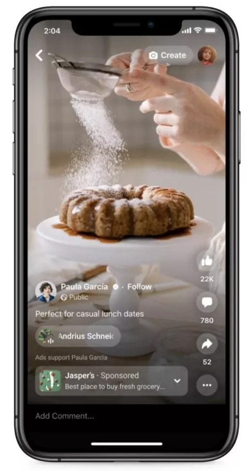 Одне зображення для Facebook Reels та Instagram Reels