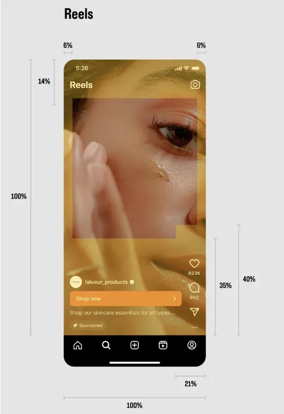 Одне зображення для Facebook Reels та Instagram Reels