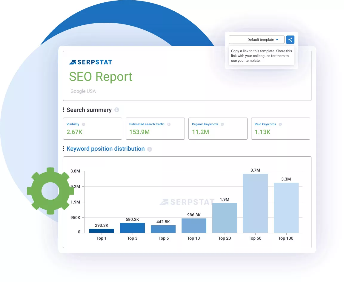 a report from Serpstat might look like this