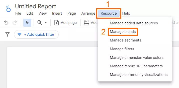 Перейти в меню «Resource» і вибрати пункт «Manage blends»