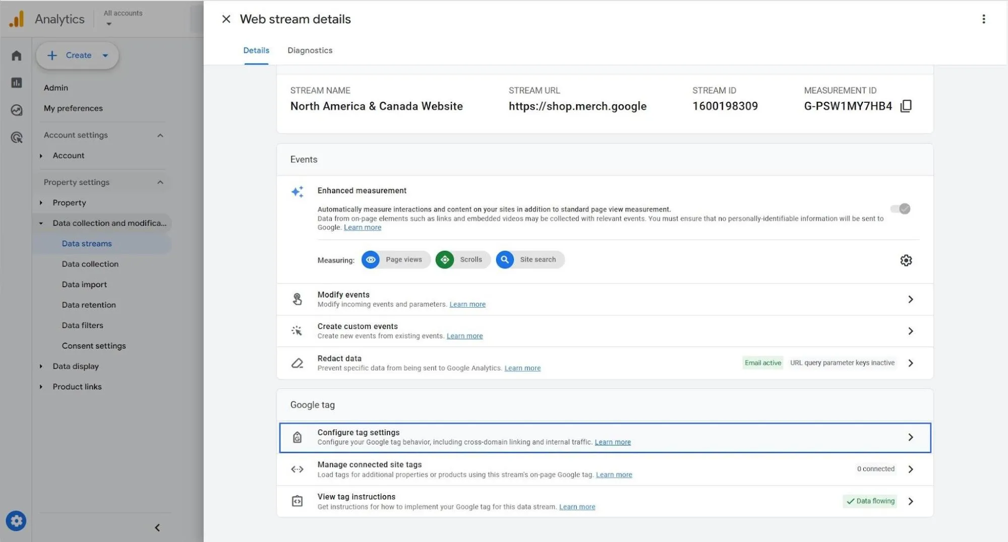 Налаштувати параметри тегу (Configure tag settings)