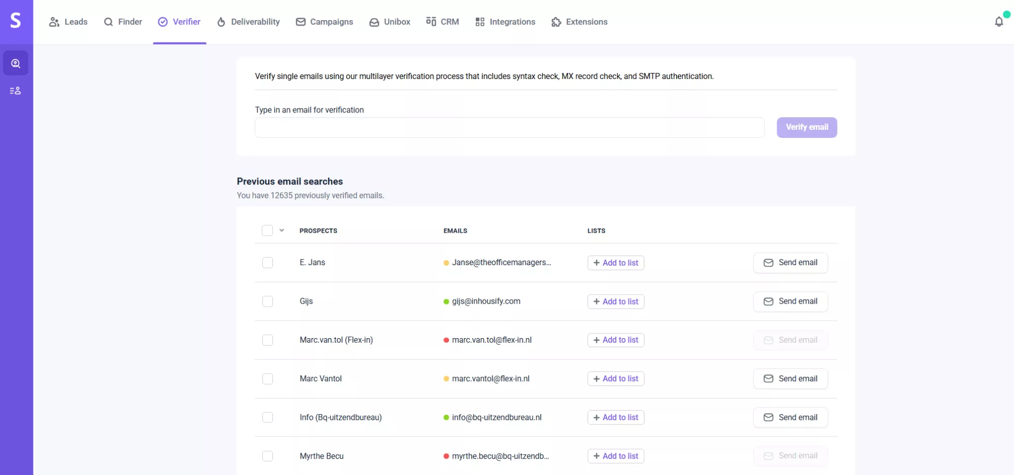 Snov.io — это многофункциональная платформа, включающая инструменты для сбора, проверки и автоматизации работы с email-адресами.