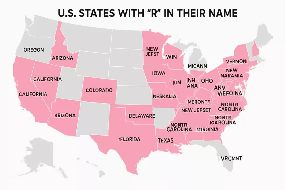 Карта штатів США, створена ChatGPT