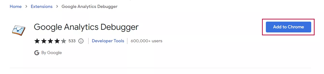 Встановіть розширення для Google Chrome — Google Analytics Debugger, якщо його ще немає у браузері.