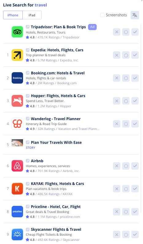 За запитом Travel шукають застосунки, щоби підготуватися до подорожі — купити квитки, забронювати готель чи апартаменти, орендувати авто.